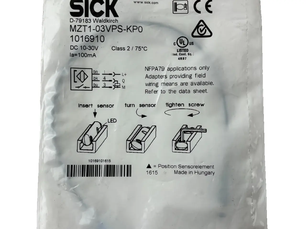 Billede 1 - SICK MZT1-03VPS-KP0 Cylinder Sensor Magnetic PNP