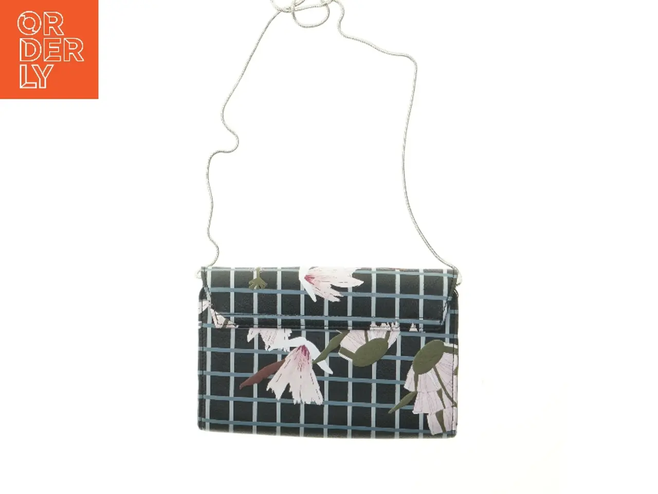 Billede 1 - Blomstret taske med skulderrem (str. 20x13 cm)