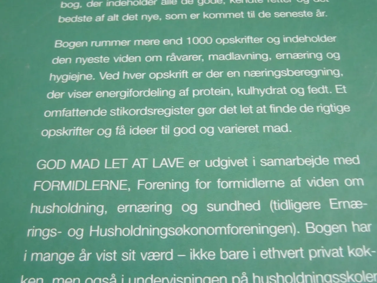 Billede 3 - GOD MAD LET AT LAVE. Klassisk Kogebog.