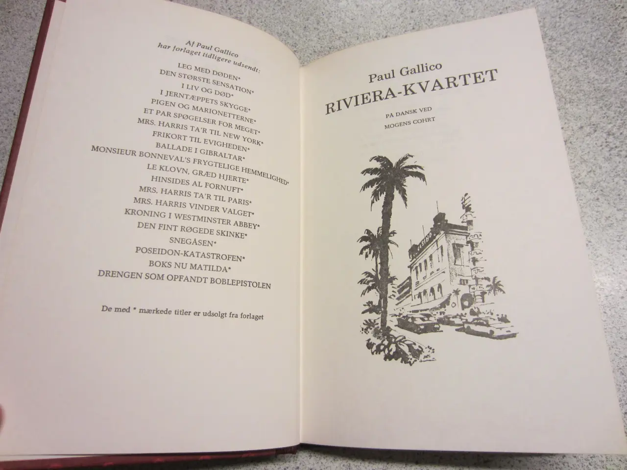 Billede 1 - Bog - Riviera-kvartet af Paul Gallico