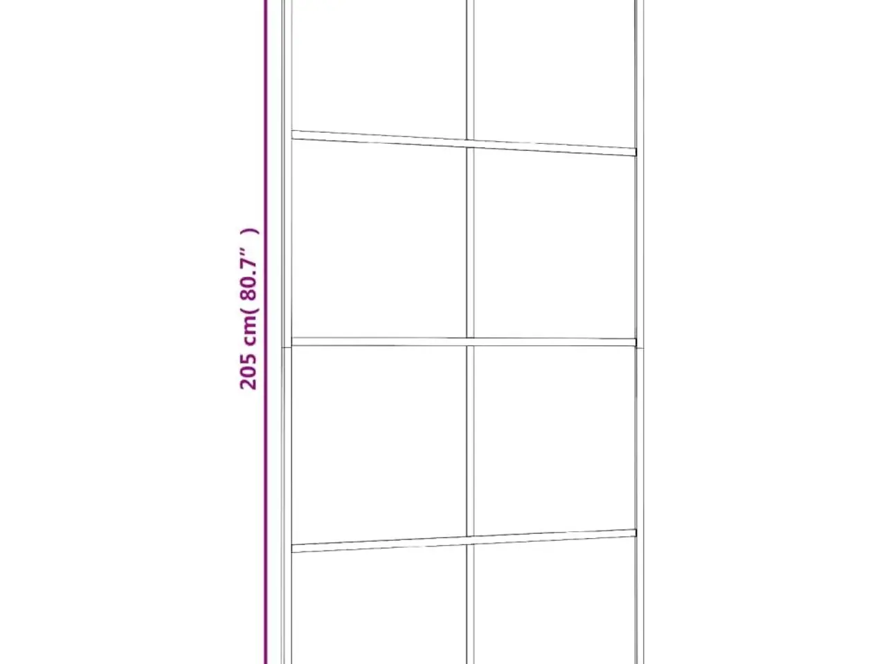 Billede 6 - Skydedør 102,5x205 cm sikkerhedsglas og aluminium sort