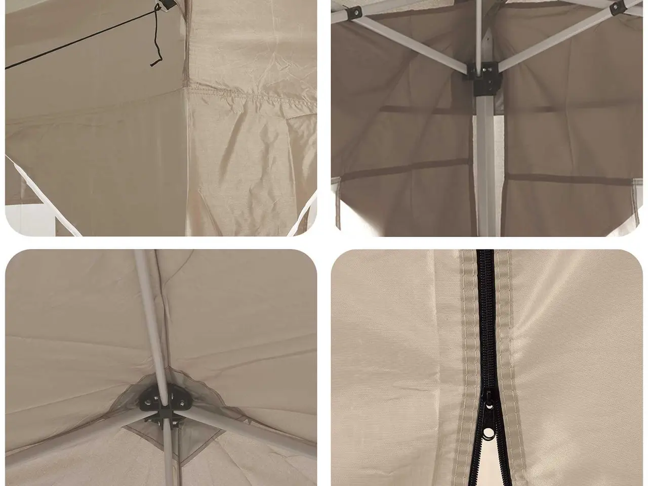 Billede 12 - Pop-up Festtelt 290 x 290 x 245 cm Cremefarvet