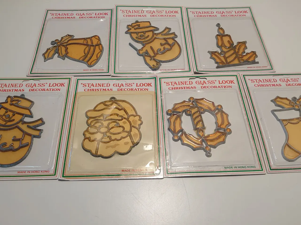 Billede 1 - 7 stk vintage blyglas figurer til ophæng
