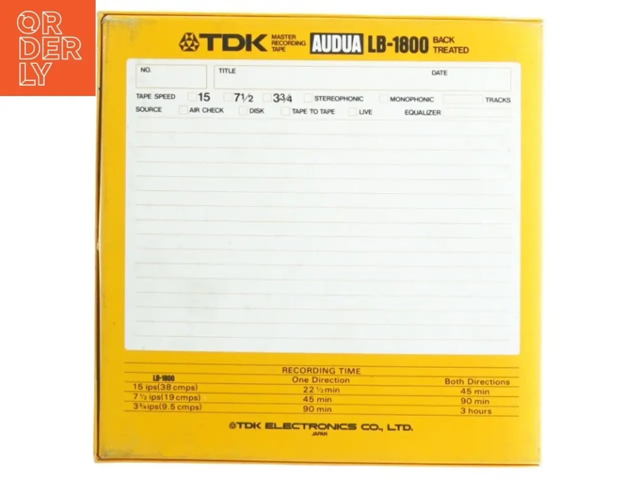 Billede 5 - TDK AUDUA LB-1800 Master Recording Tape (str. 28x28x 2 cm)