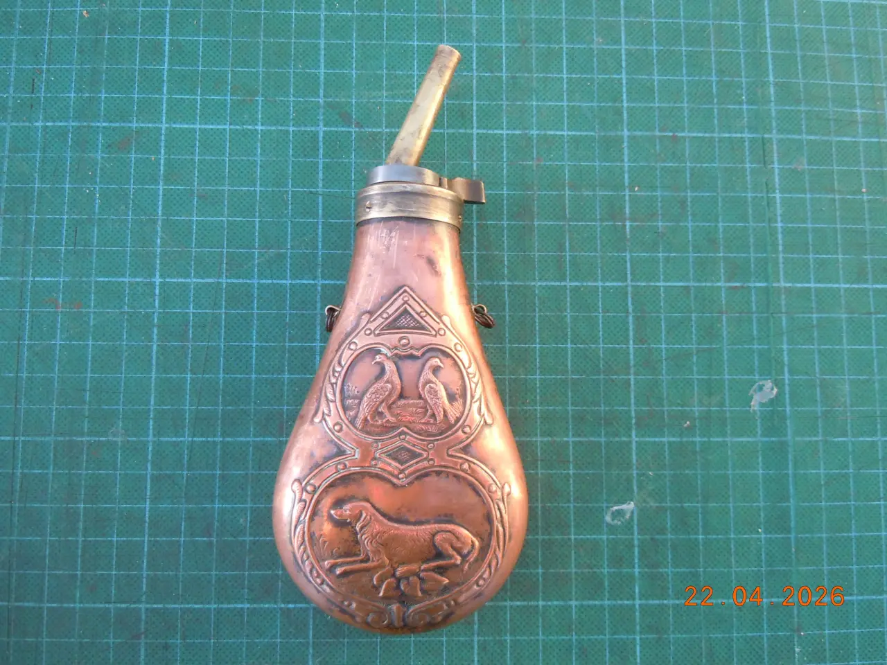 Billede 2 - Remington type kobberkrudtflaske.