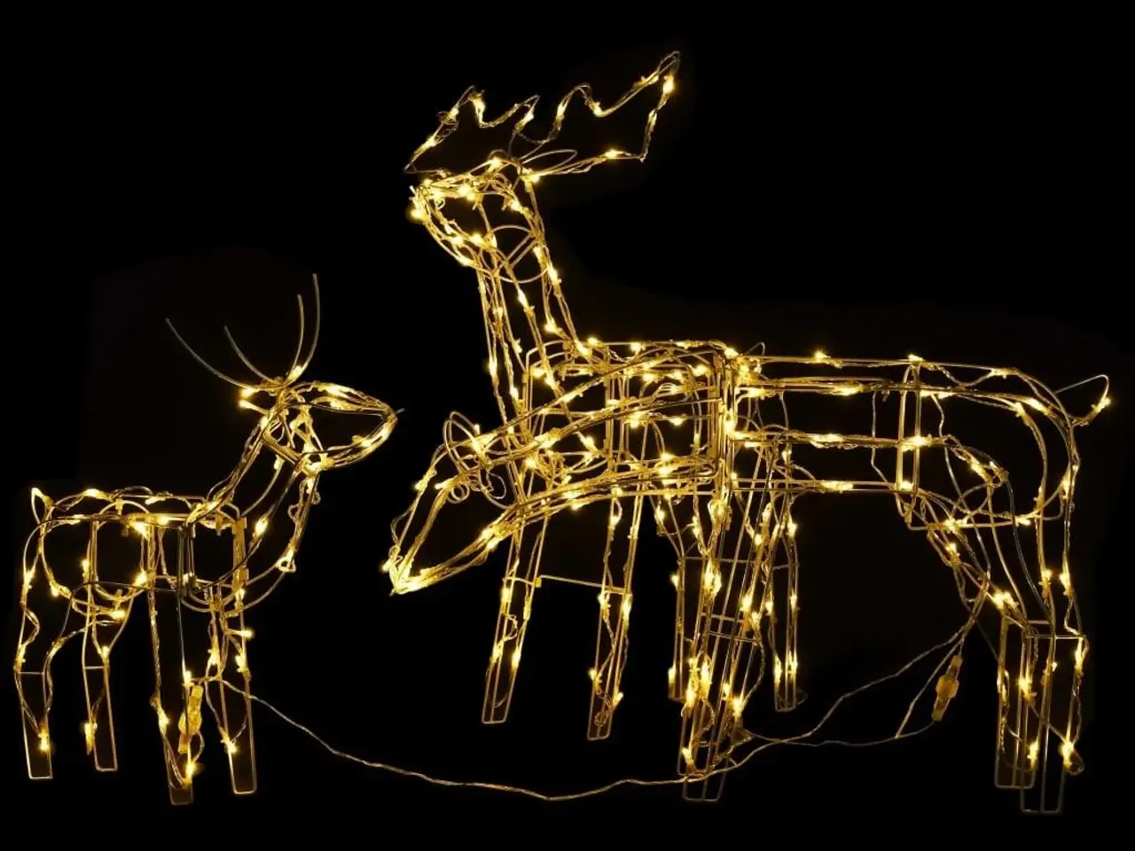 Billede 3 - Juledekoration i 3 dele rensdyr 229 LED'er