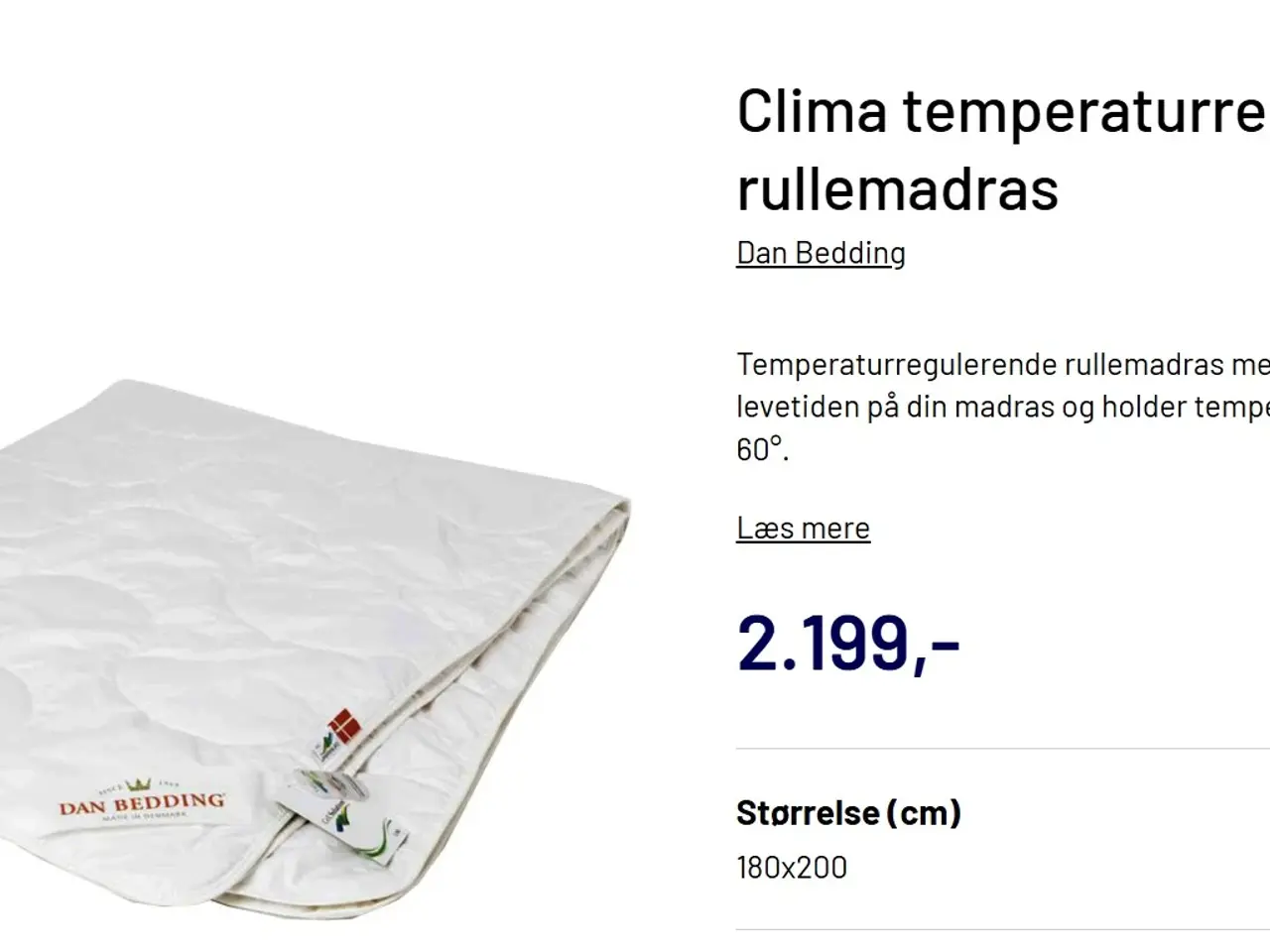 Billede 8 - Luksus Topmadras + CLIMA rullemadras