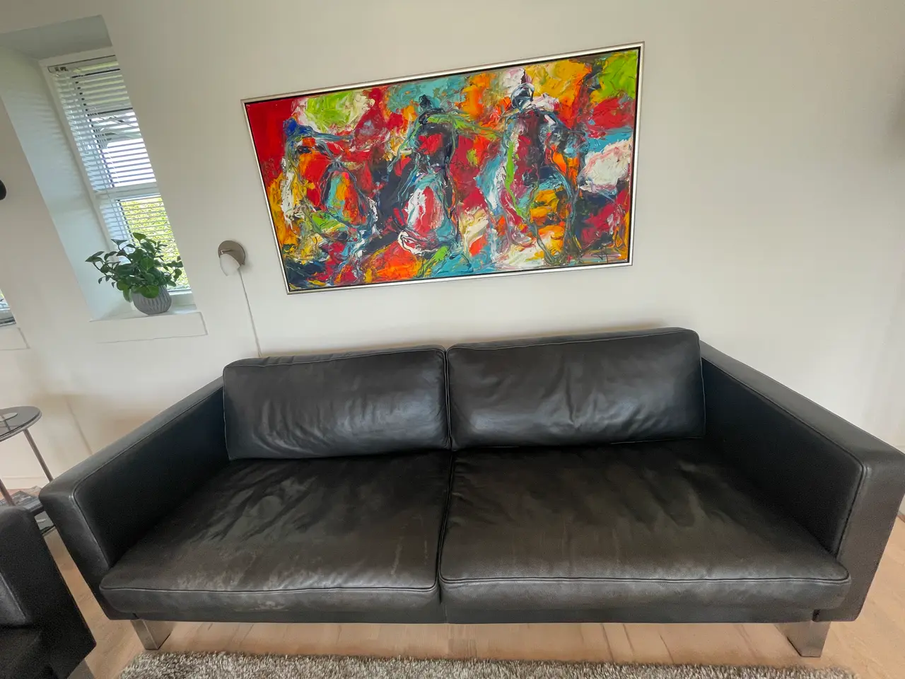 Billede 4 - Stouby Boston sofaer med sort skind – 3 + 2½ pers