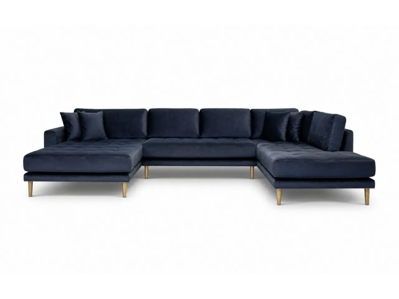 Billede 1 - Lido - Hjørnesofa med Venstrevendt Chaiselong - Mørkeblå velour