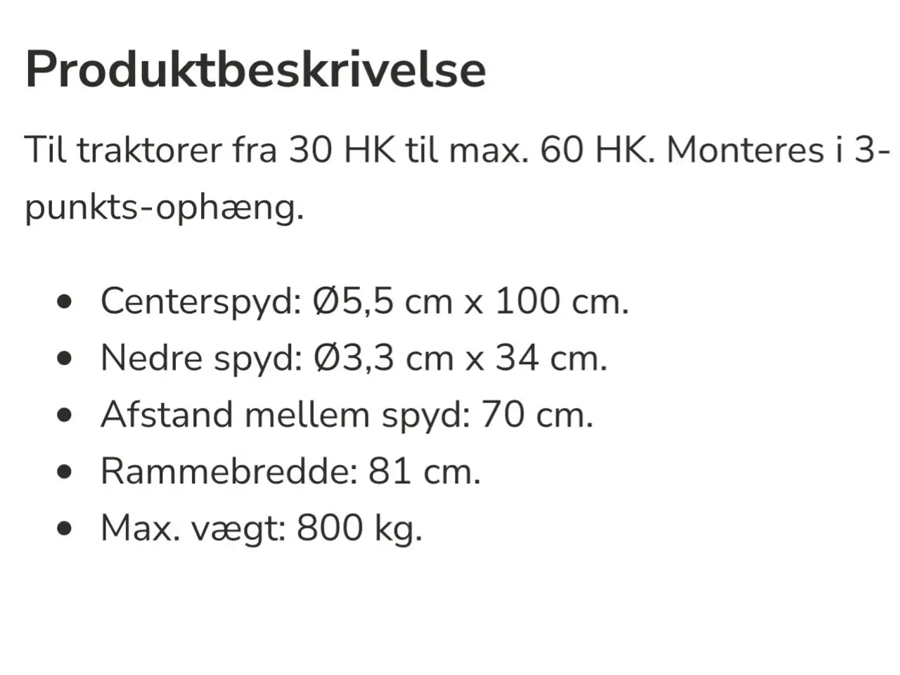 Billede 5 - Ballespyd til traktor 