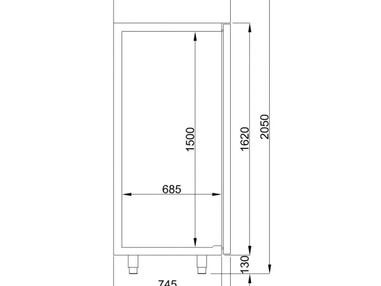Billede 3 - Industrikøleskab 1400 L – B1400 x D810 x H2050 mm