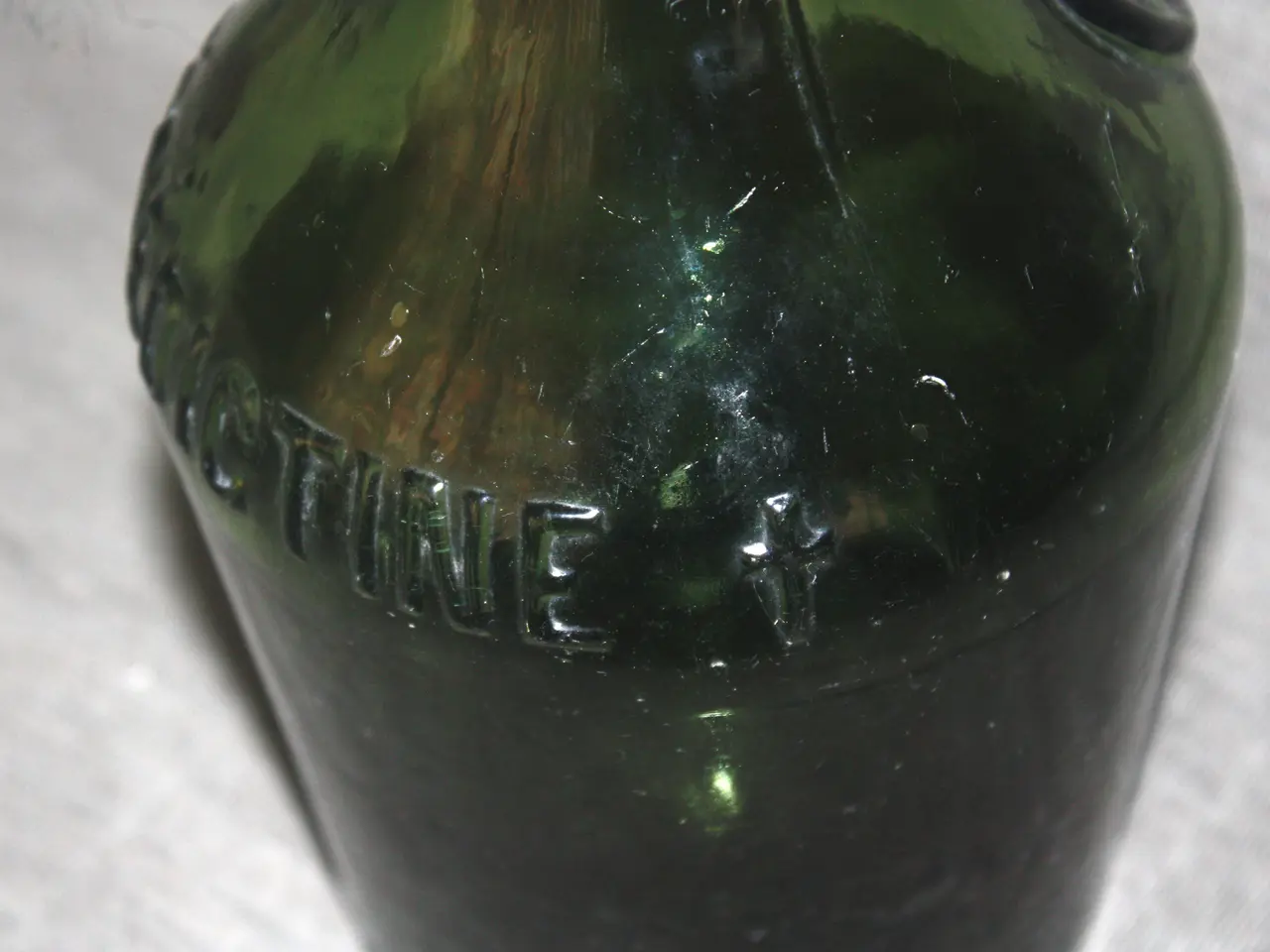 Billede 6 - Benedictine liquor grøn glas flaske