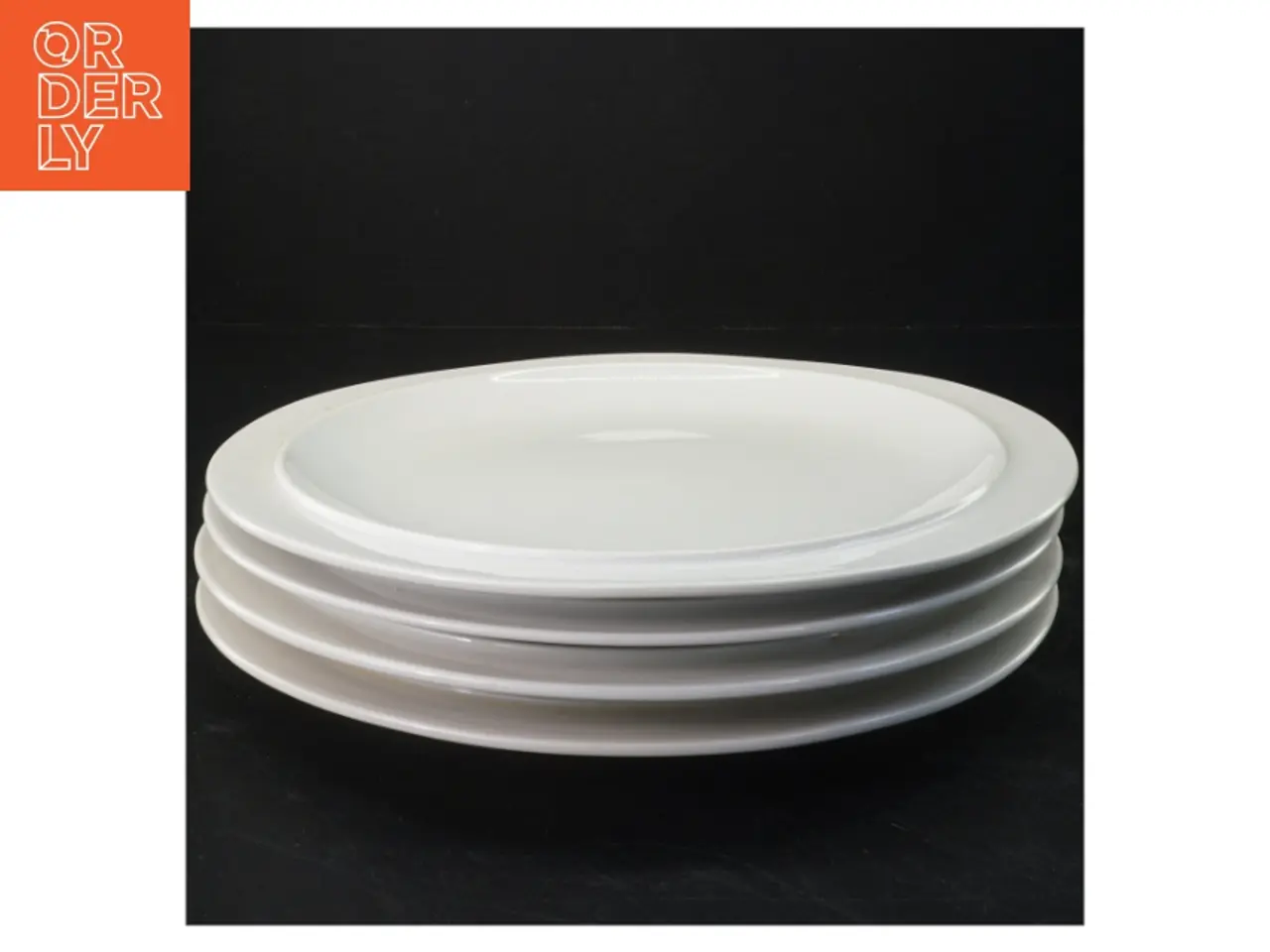 Billede 1 - 4 hvide tallerkener(str. Ø 26 cm)