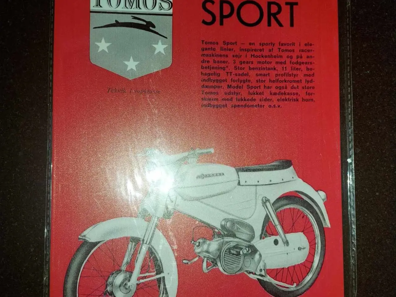 Billede 1 - tomos knallert metal skilt 200kr