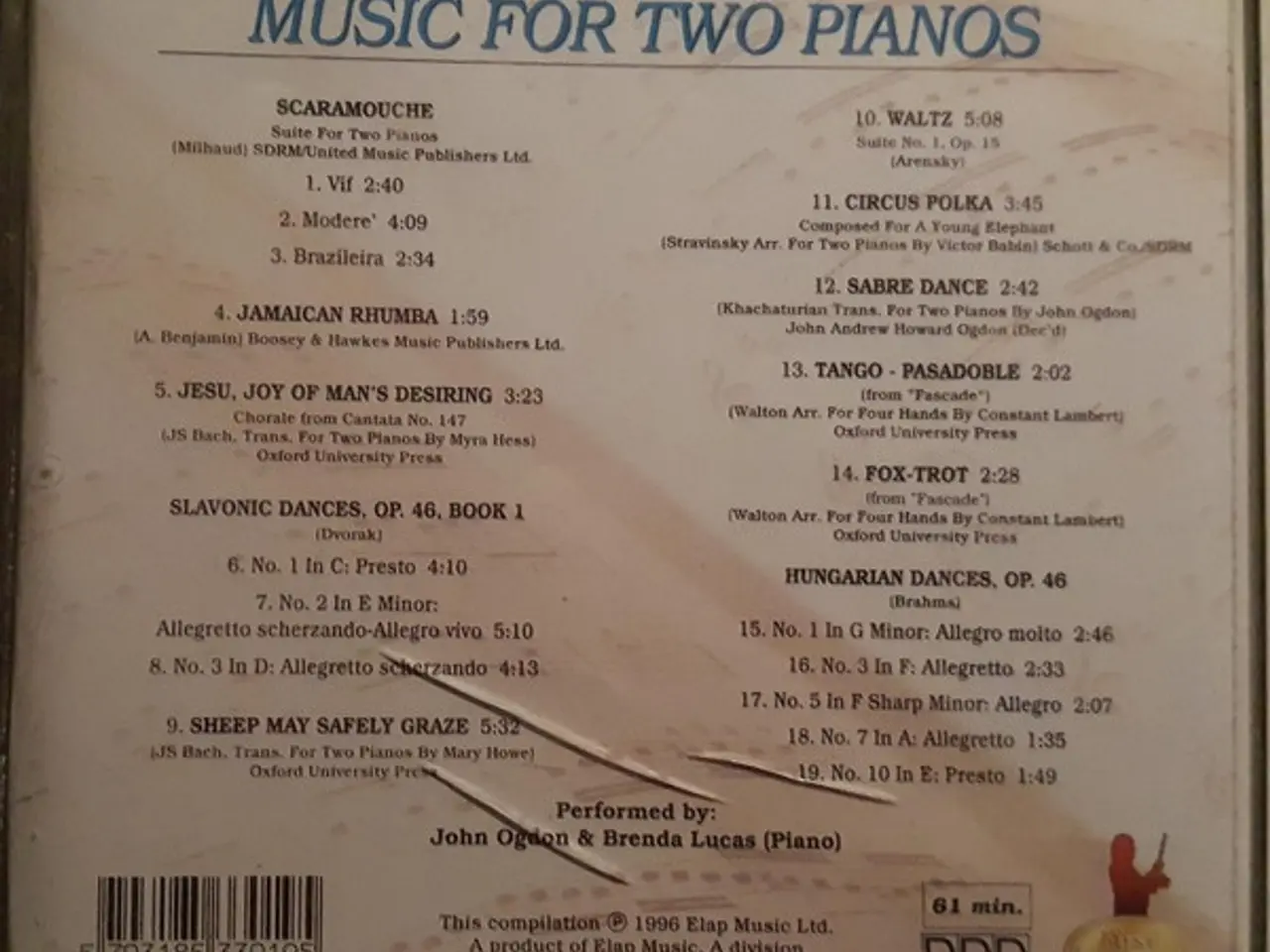 Billede 2 - John Ogdon, Brenda Lucas – Music For Two… – CD