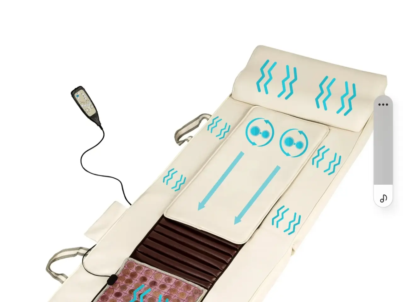 Billede 2 - Massagemåtte Shiatsu med jadestens-varmepude
