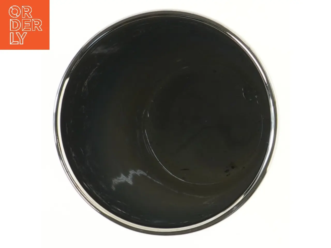 Billede 2 - Grå vase med metallisk kant (str. Ø 13 cm længde 15 cm)