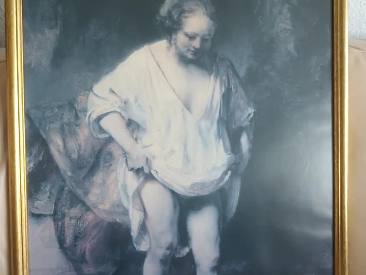 Billede 1 - Akrylmaleri, REMBRANDT KOPI, motiv: Portrætter/Fig