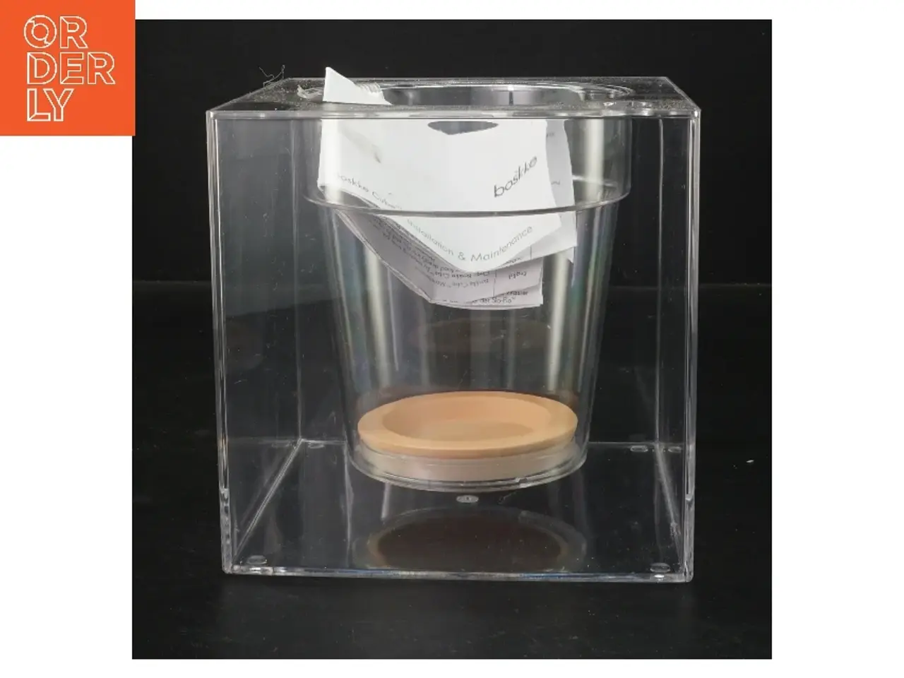 Billede 1 - Ny Selvvandingspotte Transparent po ur tte med base fra Boskke (str. 15x15x15 cm)