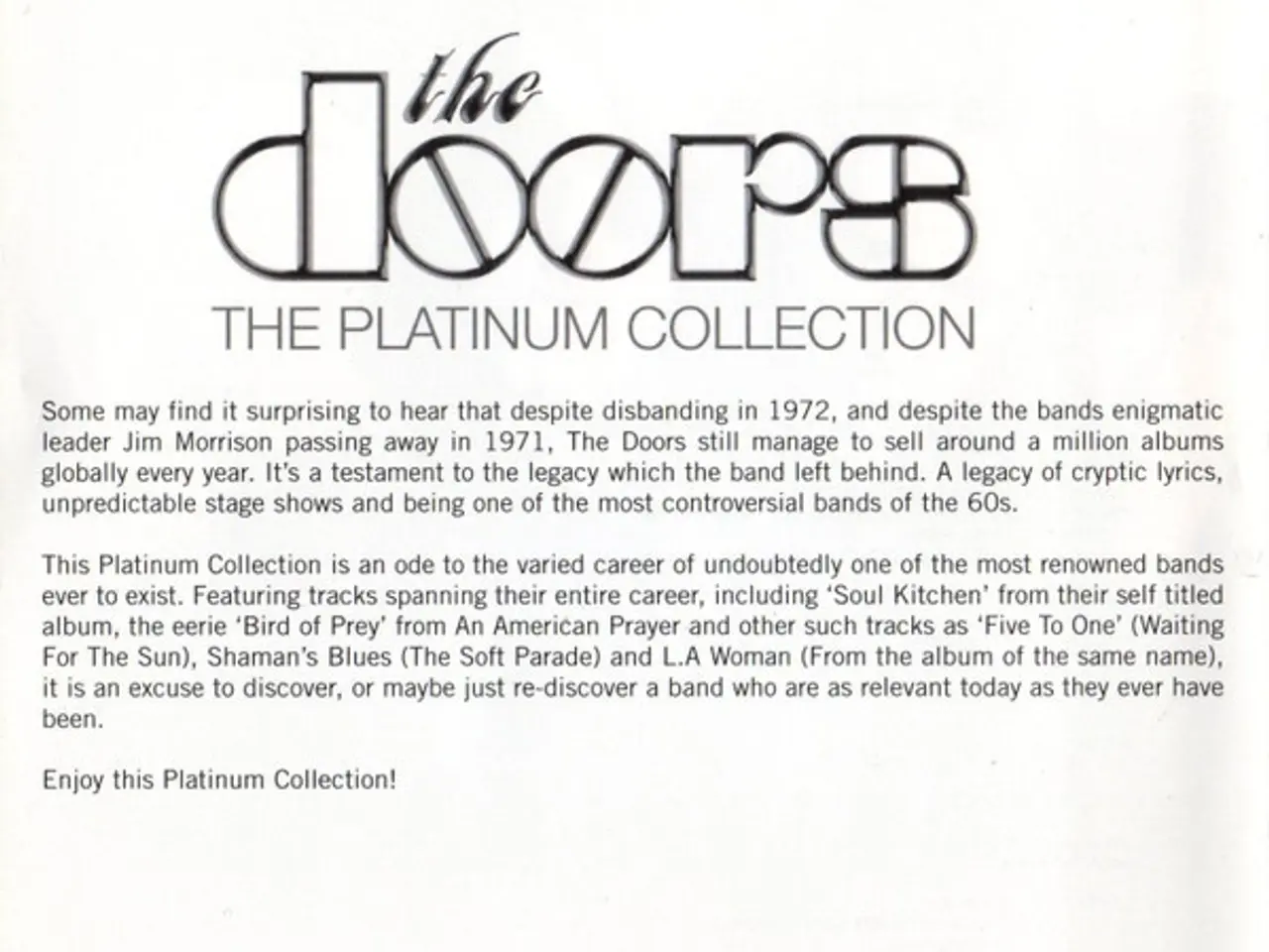 Billede 4 - The Doors – The Platinum Collection – CD