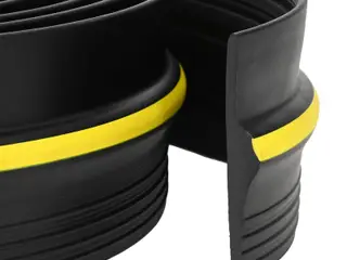 Garage gulvforsegling sort og gul 12 x 90 mm 3 m PVC