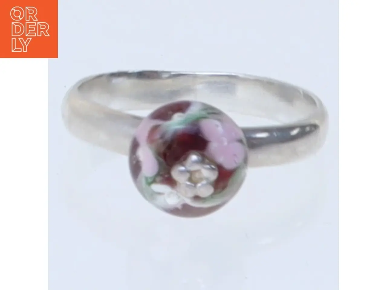 Billede 2 - Ring med glasperle (str. 51 mm)