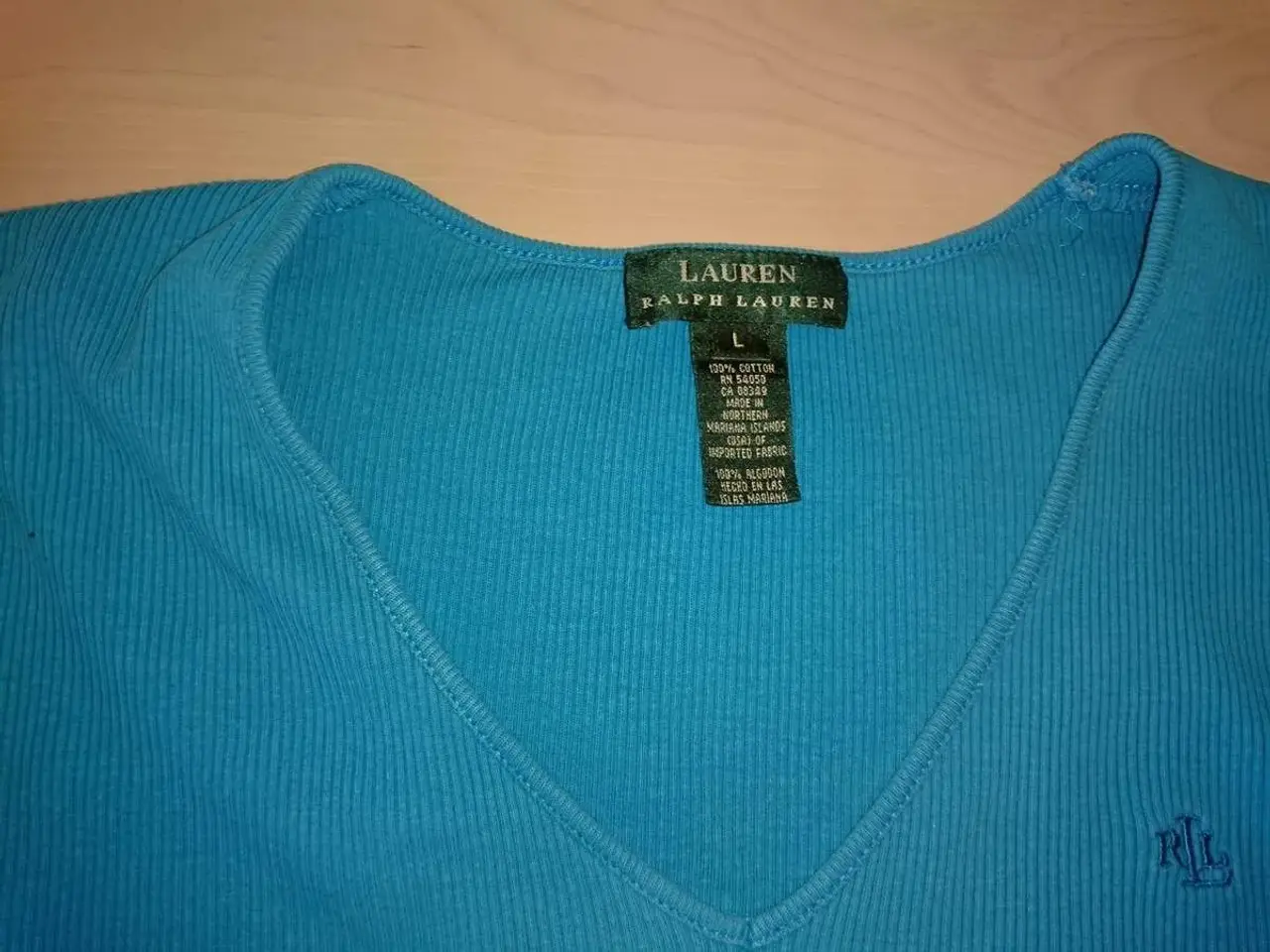 Billede 2 - Ralph Lauren tyrkis t-shirt str 42/44