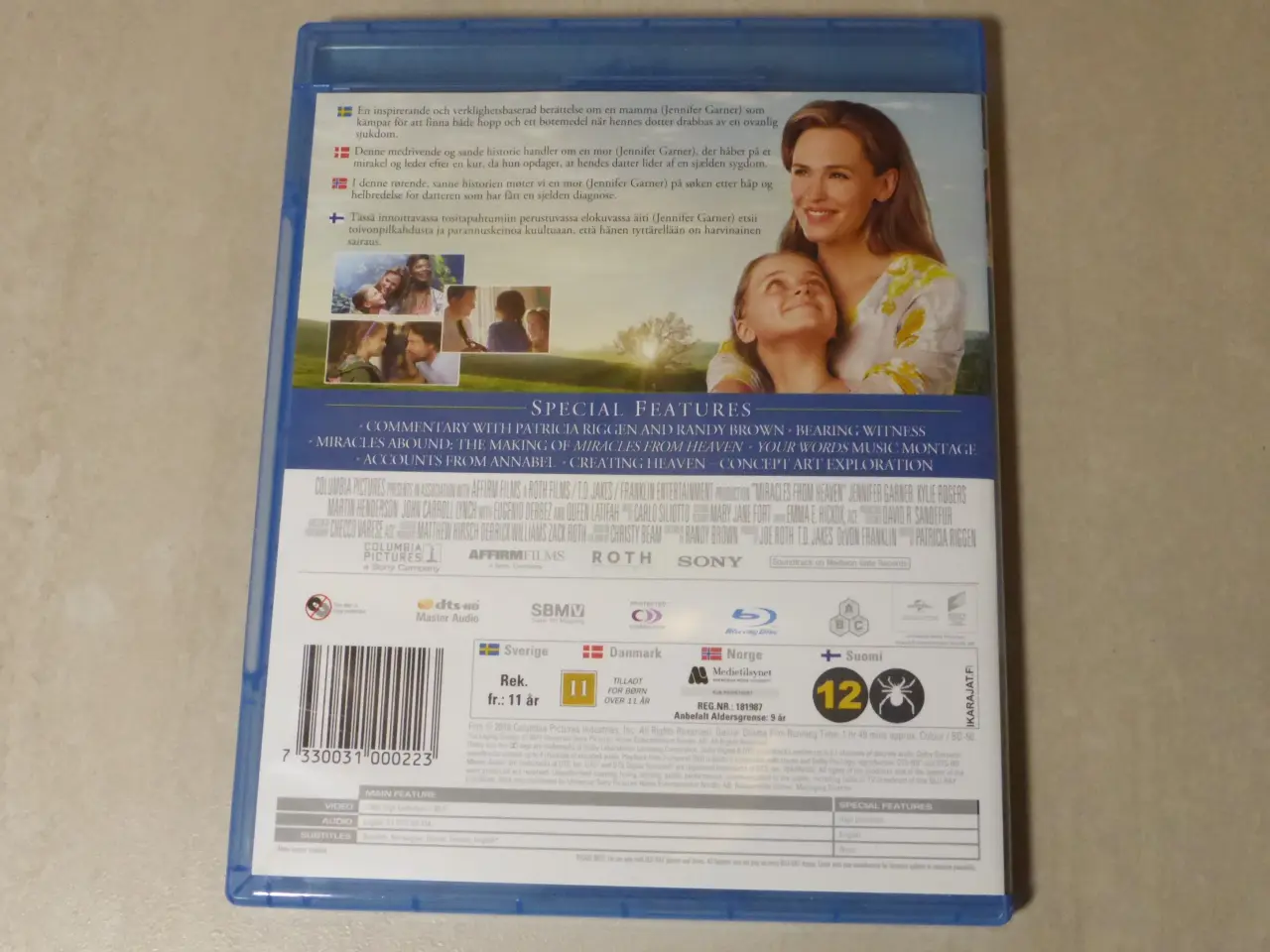 Billede 2 - Bluray Miracles From Heaven med Jennifer Garner