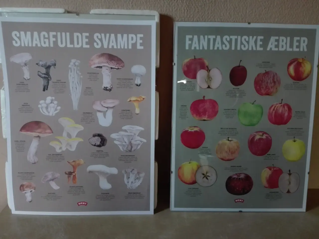 Billede 1 - Køkkenplakater med æbler og svampe