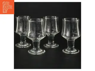 Sæt af 4 ølglas (str. 4 stk Ø 6 cm højde 11,5 cm)