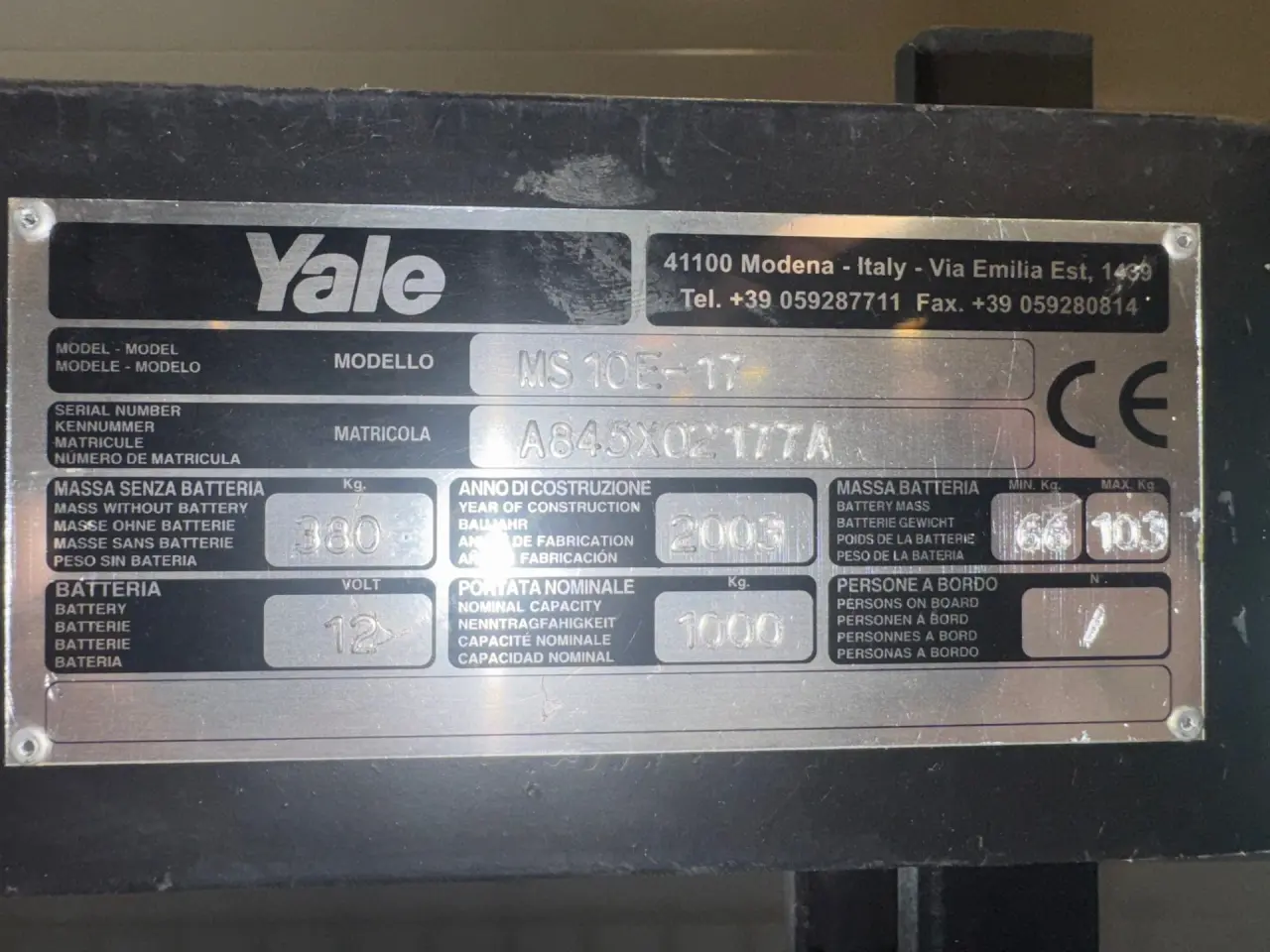 Billede 11 - Yale elekstrisk pallestabler med 1 meter stop.