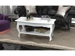 Sofabord 2 niveauer MDF hvid