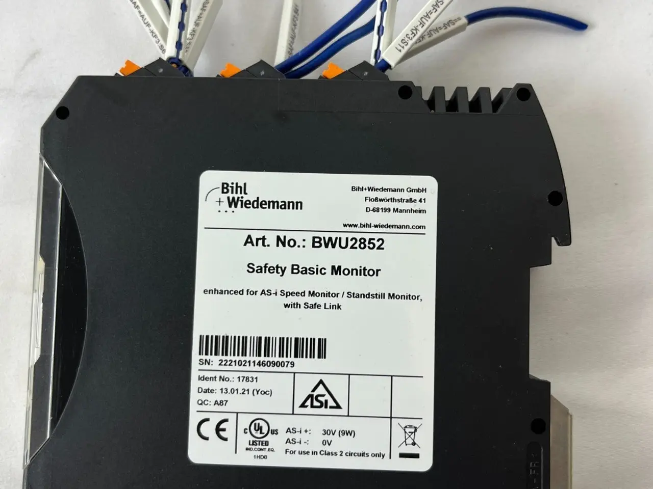 Billede 2 - Bihl+Wiedemann BWU2852 AS-i Safety Basic Monitor