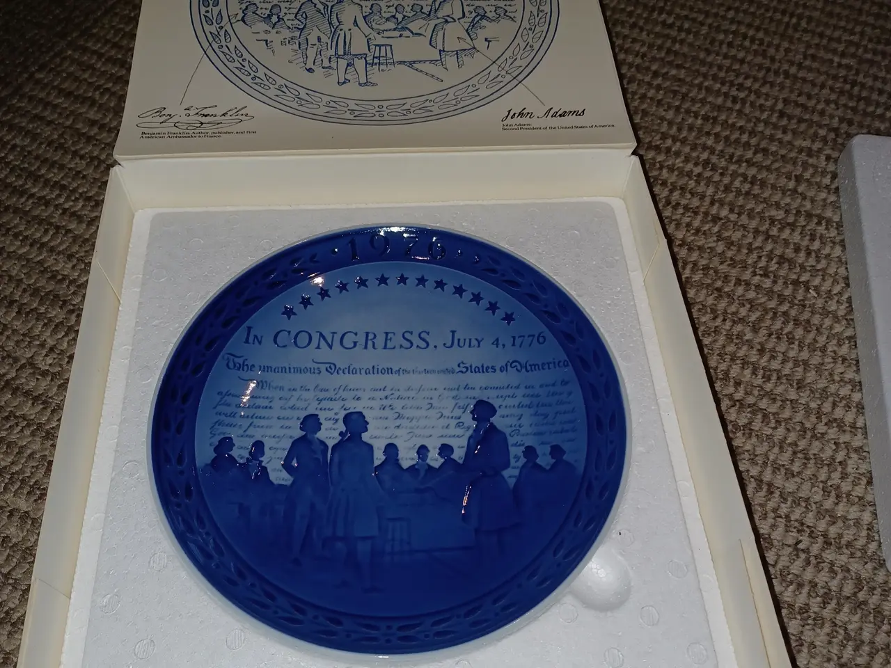 Billede 2 - Royal Copenhagen Mindeplatte fra 1976