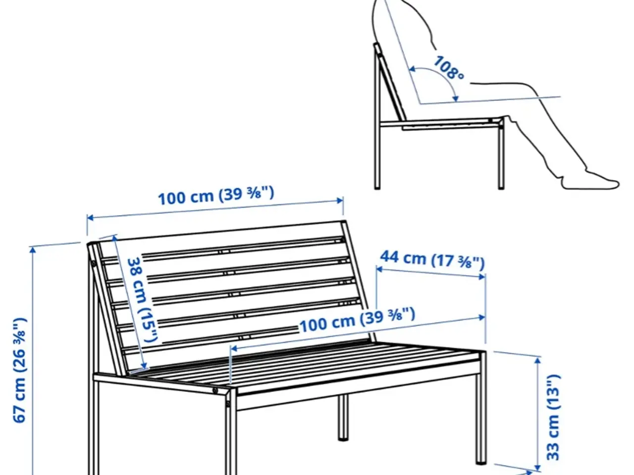 Billede 5 - IKEA JOLPEN havebænk 100 cm