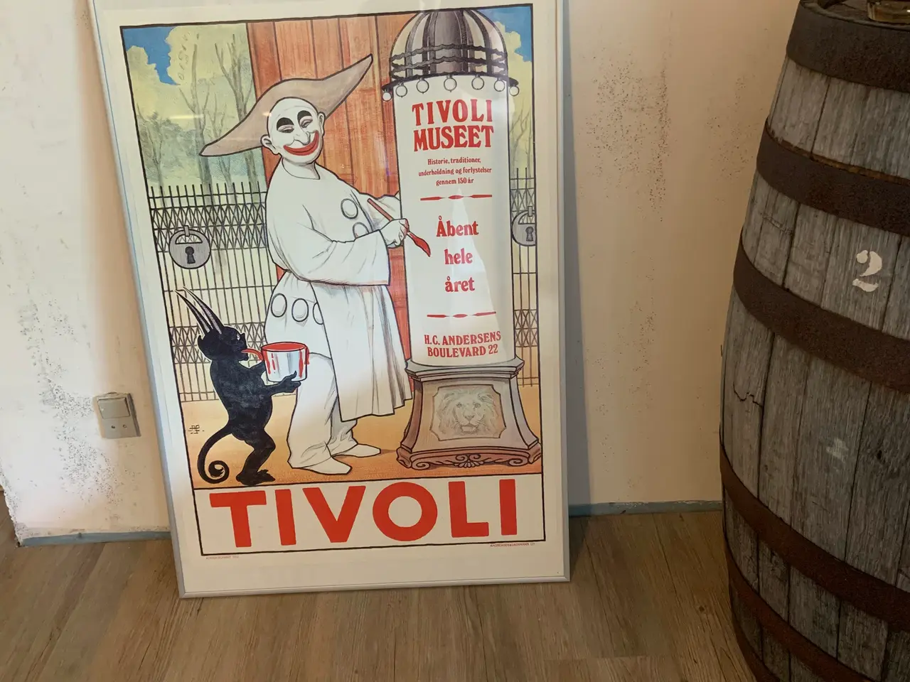 Billede 1 - Tivoli plakat i ramme.