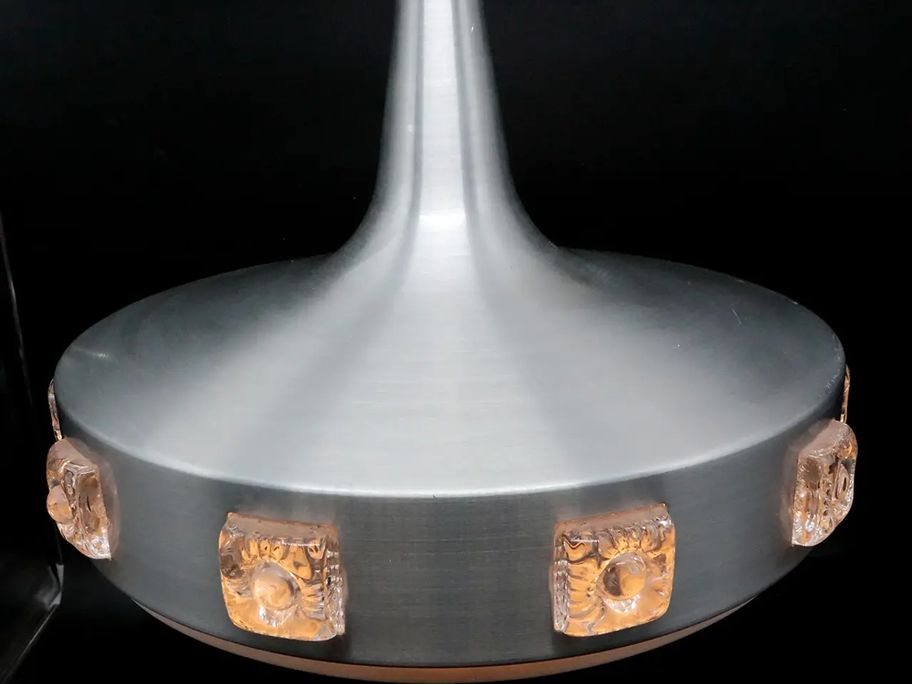 Billede 7 - Space age pendel i aluminium med glas, 1960–70