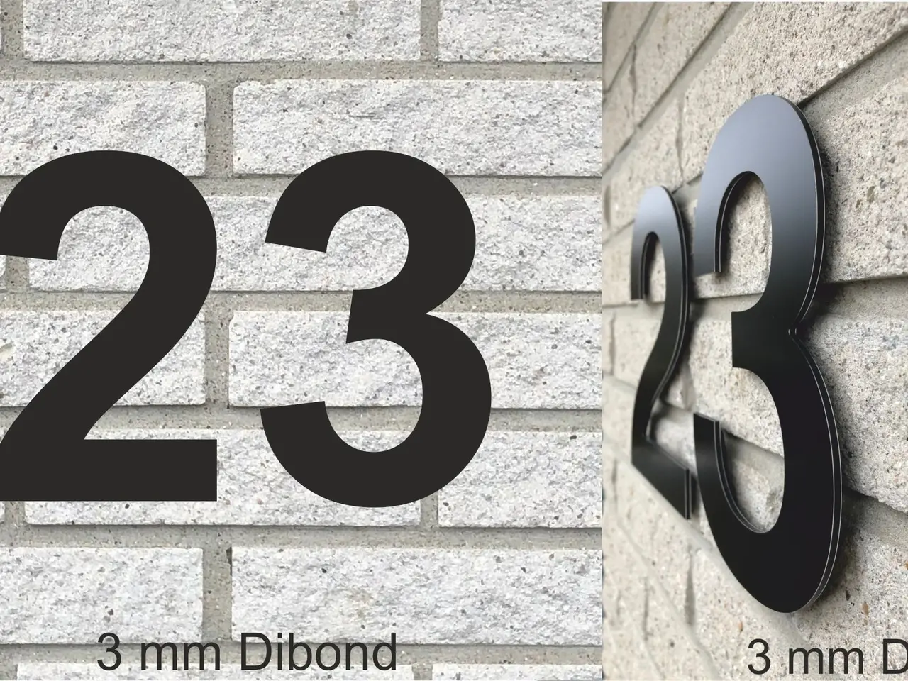 Billede 5 - Nye Husnumre TAL i sort elle hvid H: 20 cm