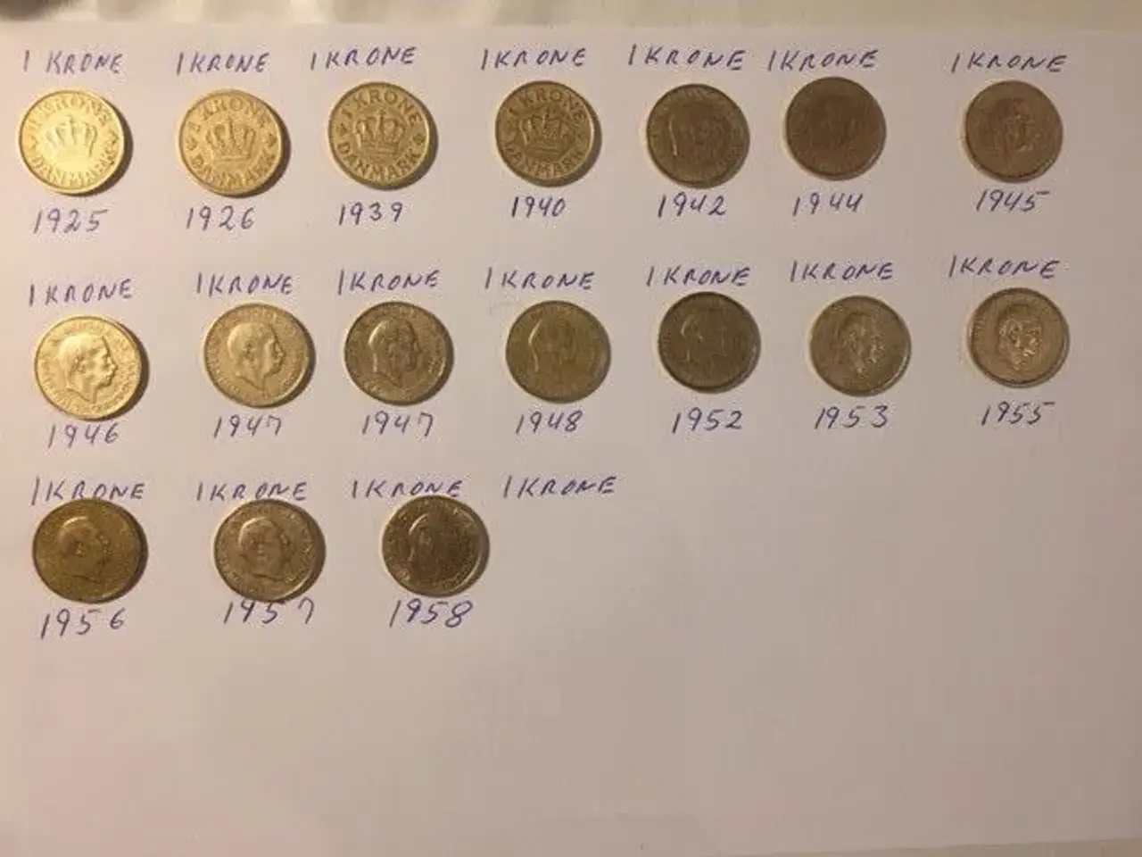 Billede 8 - Gule 1 kroner