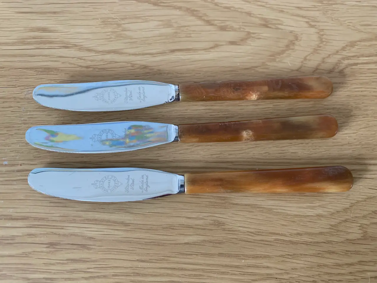 Billede 3 - 7 gamle knive med skaft af horn