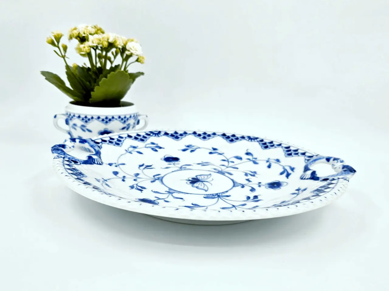 Billede 4 - Dickens Sommerfugl Kagefad Porcelæn 