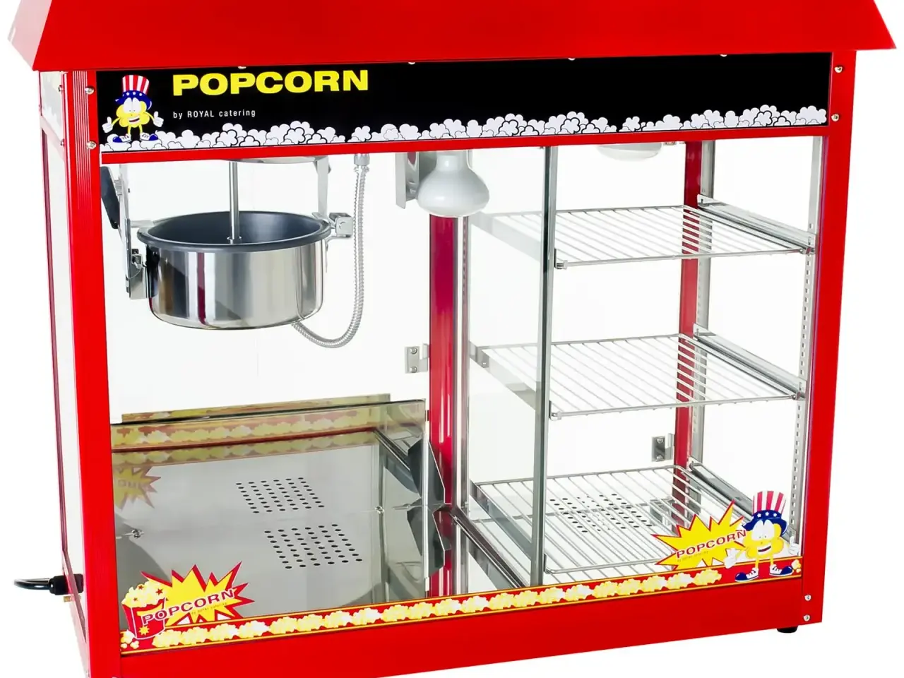 Billede 3 - Popcornmaskine med dobbelt montre – rød