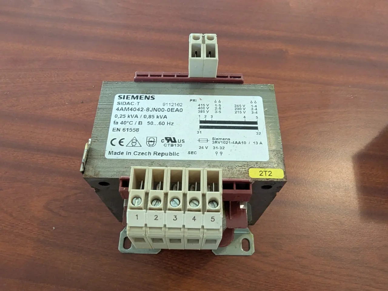 Billede 1 - Siemens transformer 230/400 V til 24 V AC – 250 VA