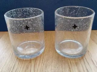 Glas med bobler i