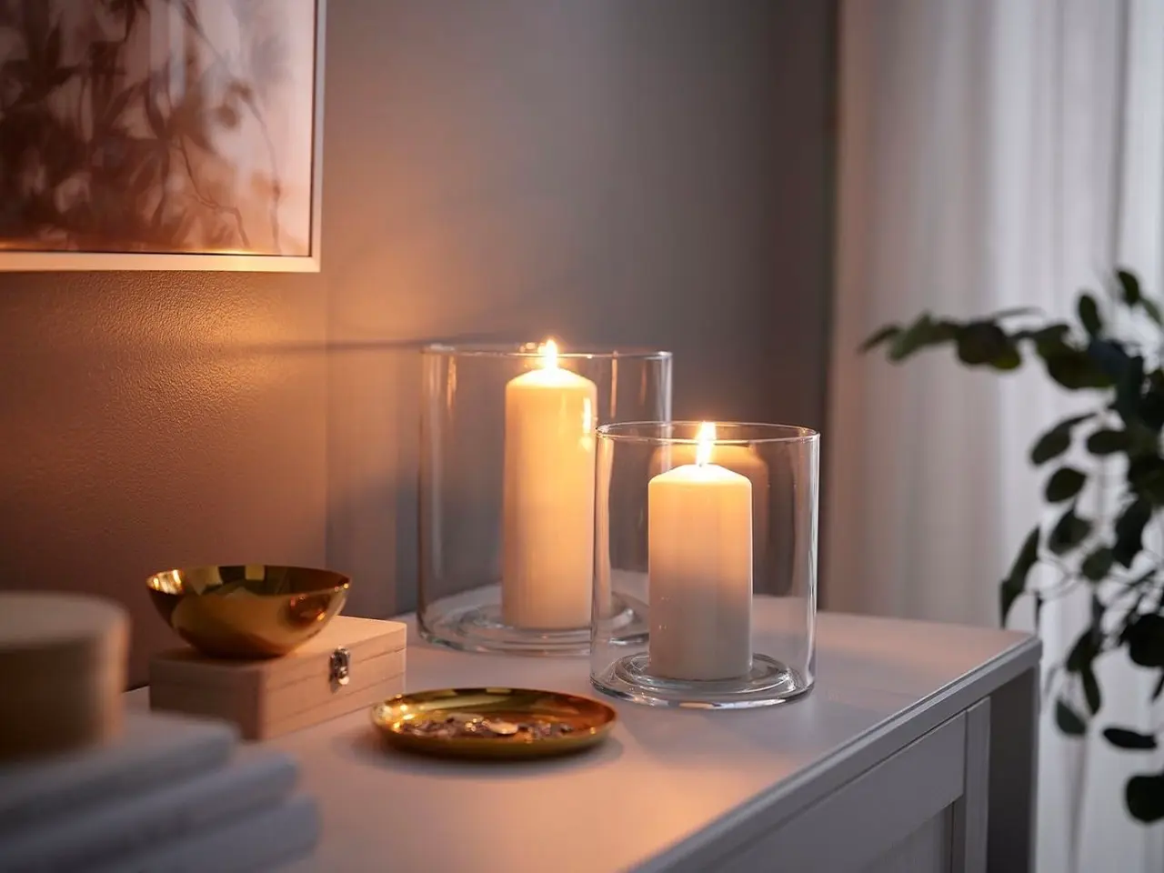 Billede 3 - Lysestage sæt til bloklys
