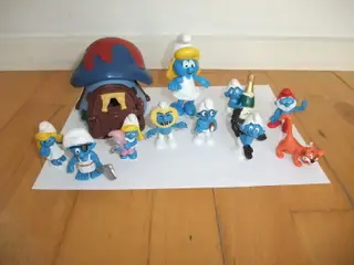 Smølfe Figurer+Hus