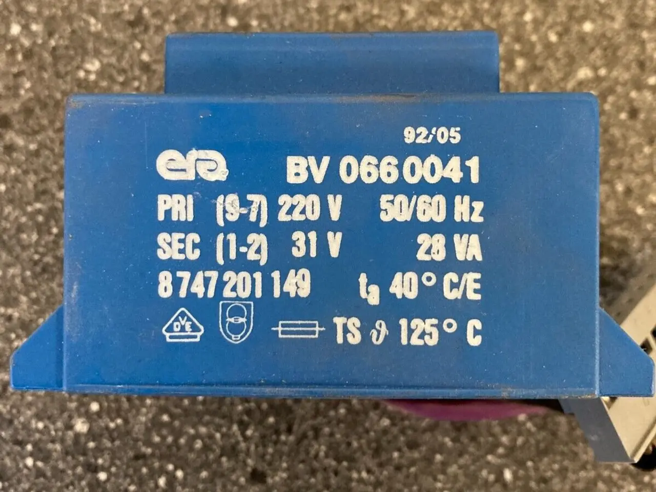 Billede 1 - Junkers Gas Boiler Transformer strømforsyning - PN