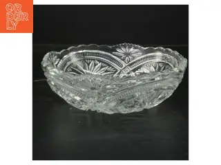 Glas skål med mønster (str. Ø 20 cm)