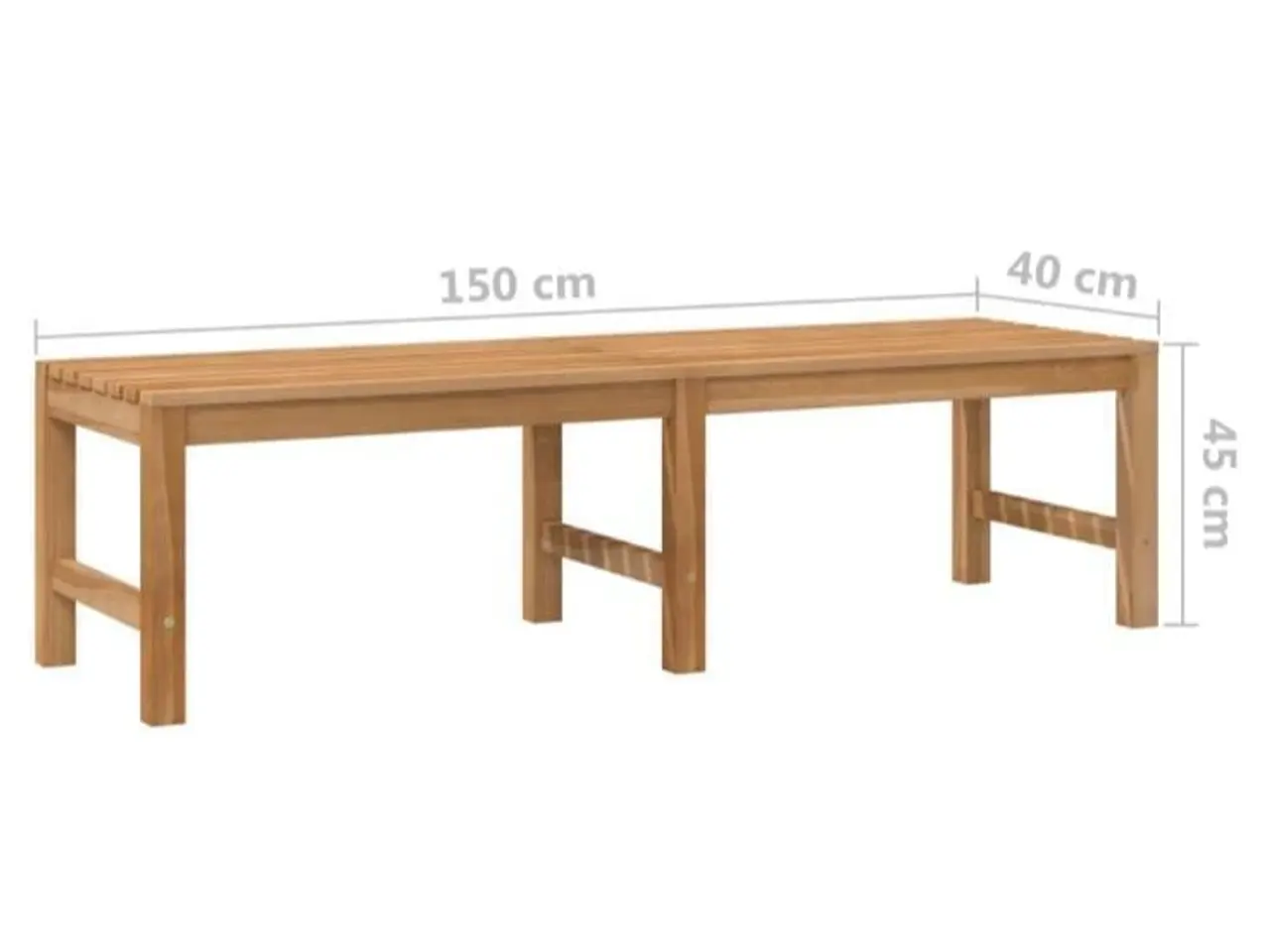 Billede 6 - Havebænk i massivt teaktræ 150 cm