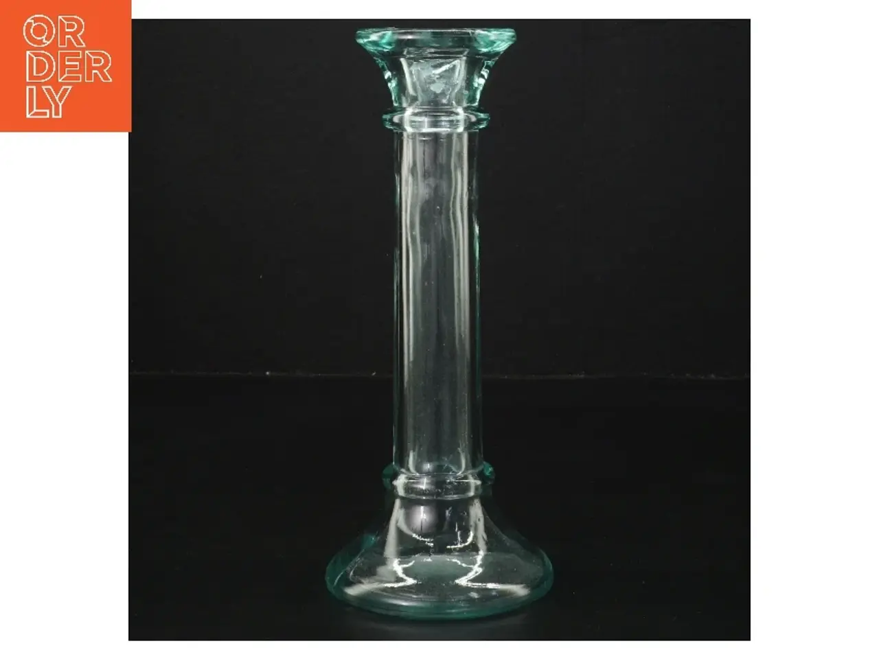 Billede 1 - Glas lysestage (str. 20 cm)